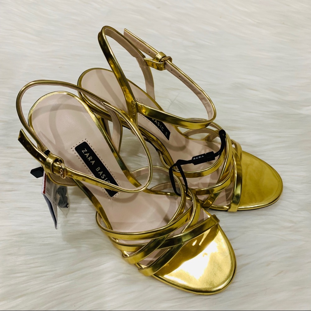 LAST ONE • NWT • Zara • Laminated Strappy Sandals - Picture 8 of 8